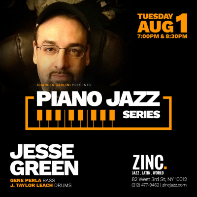 Piano Jazz Series: Jesse Green at Zinc Bar
