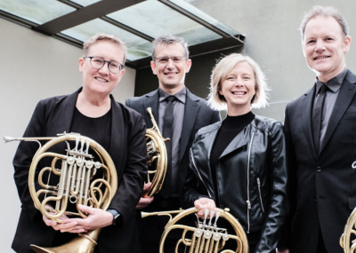 Quadre: The Voice Of Four Horns at Community School Of Music And Arts - event poster Quadre: The Voice Of Four Horns at Community School Of Music And Arts