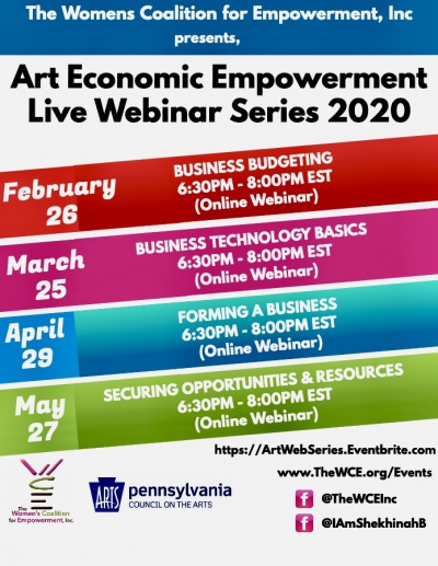 Art Economic Empowerment Live Webinar Series 2020 at Vince @ Home - event poster Art Economic Empowerment Live Webinar Series 2020 at Vince @ Home