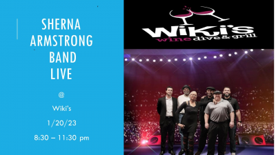 Sherna Armstrong Band Live at Wiki's Wine Dive And Grill - event poster Sherna Armstrong Band Live at Wiki's Wine Dive And Grill
