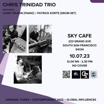 Chris Trinidad Trio at Sky Cafe - event poster Chris Trinidad Trio at Sky Cafe