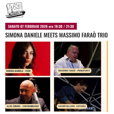 SIMONA DANIELE MEETS MASSIMO FARAÒ TRIO at Al Vapore