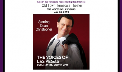 Big Band All Stars Featuring Dean Christopher at Old Town Temecula Community Theater
