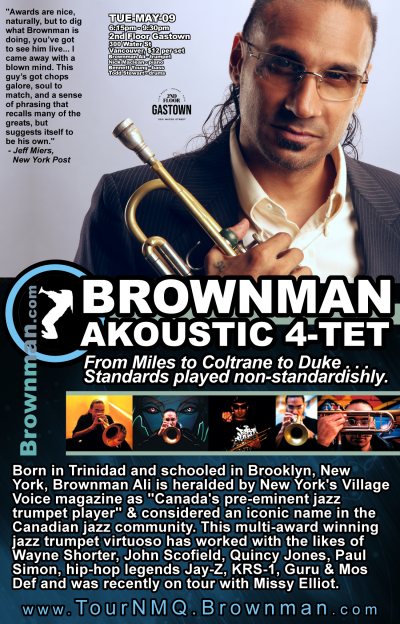 BROWNMAN AKOUSTIC 4-TET (vancouver) at 2nd Floor Gastown