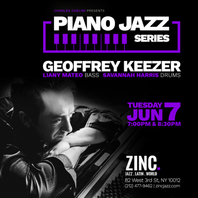 Piano Jazz Series: Geoffrey Keezer at Zinc Bar