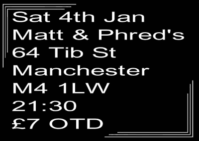 Speakeasy Bootleg Band @ Matt & Phreds Sat 4th Jan 9:30 Pm at Matt and Phreds - event poster Speakeasy Bootleg Band @ Matt & Phreds Sat 4th Jan 9:30 Pm at Matt and Phreds