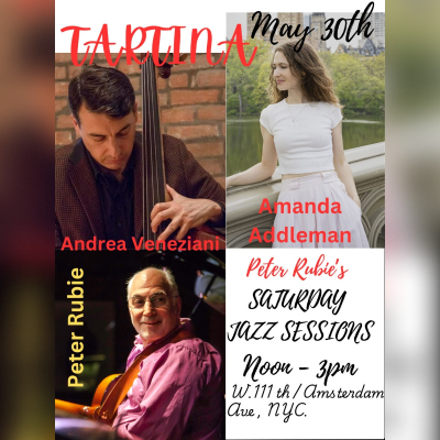 Peter Rubie's Saturday Tartina Jazz Brunch at Tartina Restaurant - event poster Peter Rubie's Saturday Tartina Jazz Brunch at Tartina Restaurant