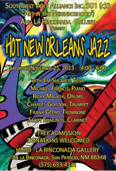 Hot New Orleans Jazz at Hurd La Rinconada Gallery