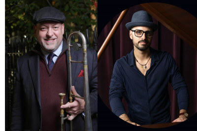 Andrea Domenici And Steve Davis at Caspe Terrace