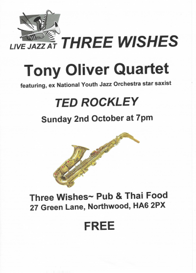 Tony Oliver Quartet at Three Wishes