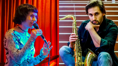 JMQ Jazz Ensemble Features Jackie Bornstein + Richard Pavlidis at The Golden Gate Hotel - event poster JMQ Jazz Ensemble Features Jackie Bornstein + Richard Pavlidis at The Golden Gate Hotel