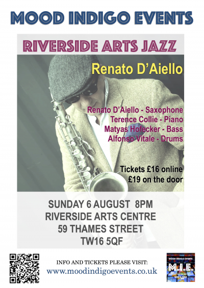 Riverside Arts Jazz Feat. Renato D'aiello at Riverside Arts Centre