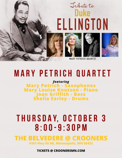 Tribute To Duke Ellington Feat. Mary Petrich Quartet (Mary Petrich, Mary Louise Knutson, Joan Griffith, Sheila Earley) at Crooners Supper Club