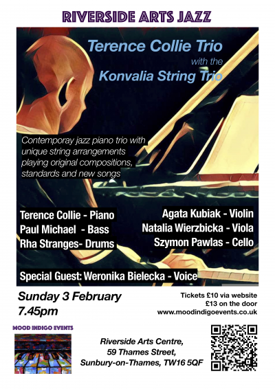 Terence Collie Trio With Konvalia String Trio at Riverside Arts Centre