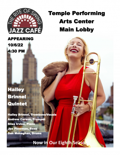 Hailey Brinnel Quintet at Temple Performing Arts Center - event poster Hailey Brinnel Quintet at Temple Performing Arts Center