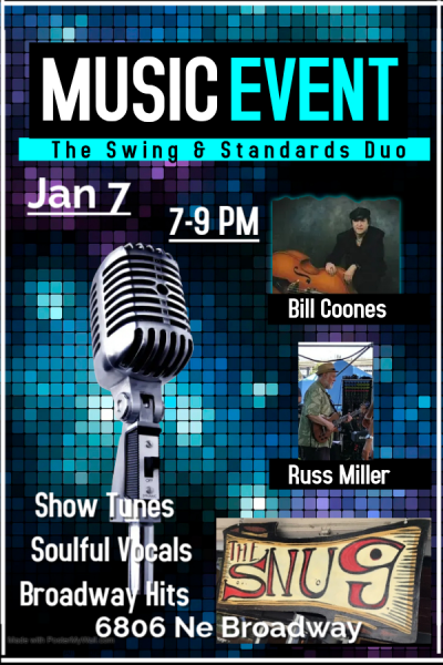 Swing & Standards Duo At The Snug at The Snug - event poster Swing & Standards Duo At The Snug at The Snug