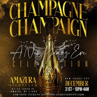 Amazura Nightclub New Year's Eve Champagne Party 2023 at Amazura - event poster Amazura Nightclub New Year's Eve Champagne Party 2023 at Amazura