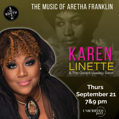 Karen Linette Sings The Music Of Aretha Franklin at South Jazz Club - event poster Karen Linette Sings The Music Of Aretha Franklin at South Jazz Club
