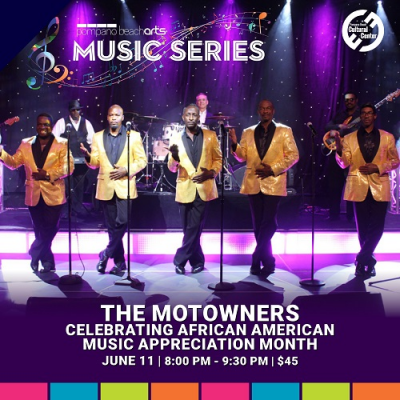 The Motowners In Pompano Beach June 11 at Pompano Beach Cultural Center