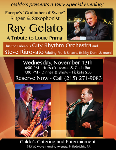 Ray Gelato With The City Rhythm Orchestra at Galdo's