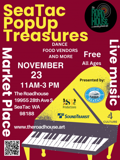 Seatac Popup Treasures at The Roadhouse - event poster Seatac Popup Treasures at The Roadhouse