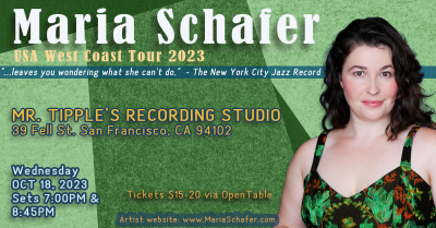 Maria Schafer - Usa West Coast Tour 2023 at Mr. Tipple's Jazz Club