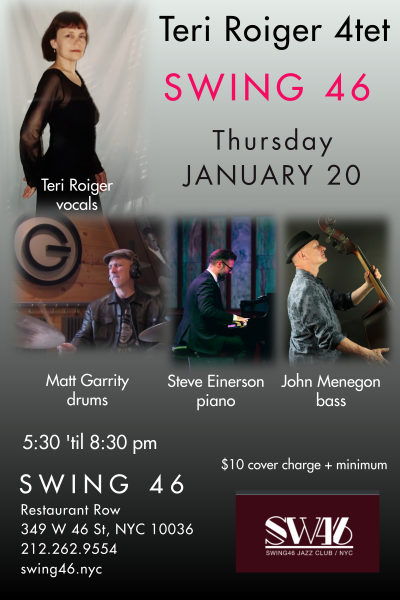 Teri Roiger Quartet at Swing 46
