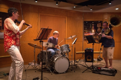 Mimi Rabson, David Harris, Phil Neighbors at Watertown Square