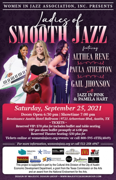 Ladies Of Smooth Jazz Concert Featuring  Althea Rene’, Paula Atherton, Gail Jhonson With Jazz In Pink & Pamela Hart at Renaissance Austin Hotel