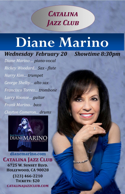 Diane Marino at Catalina Jazz Club - event poster Diane Marino at Catalina Jazz Club