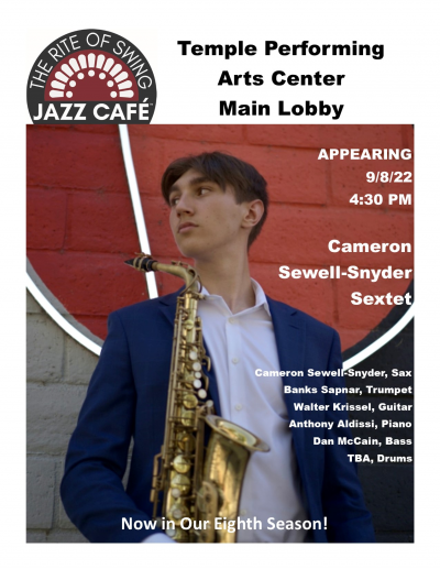 Cameron Sewell-snyder Sextet at Temple Performing Arts Center - event poster Cameron Sewell-snyder Sextet at Temple Performing Arts Center
