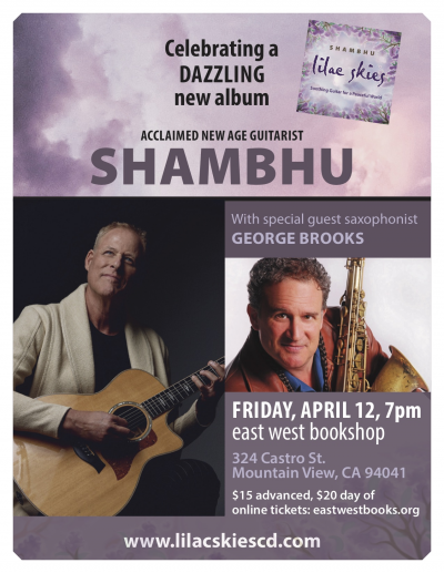 Shambhu With Special Guest George Brooks at East West Bookshop - event poster Shambhu With Special Guest George Brooks at East West Bookshop
