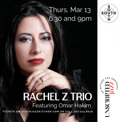 Rachel Z Trio Feat. Omar Hakim at South Jazz Club - event poster Rachel Z Trio Feat. Omar Hakim at South Jazz Club