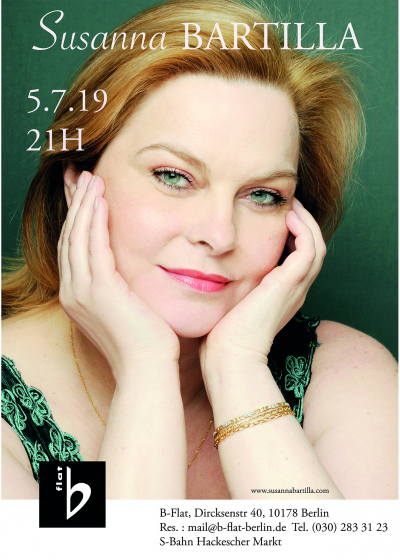 Susanna Bartilla at b-flat - event poster Susanna Bartilla at b-flat