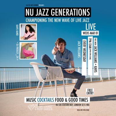 Nu Jazz Generations With Jack Williams (live) And Kavis Band (live), Free Entry at The CLF Art Lounge And Roof Garden