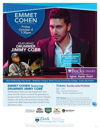 Emmet Cohen With Jimmy Cobb at Zlock Performing Arts Center