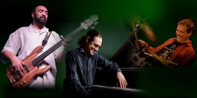 Transcendence - Gluck, Sullivan, Latham - Plays Music Of Pat Metheny at Mount Kisco Public Library - event poster Transcendence - Gluck, Sullivan, Latham - Plays Music Of Pat Metheny at Mount Kisco Public Library