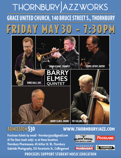 Barry Elmes Quintet at Grace United Church