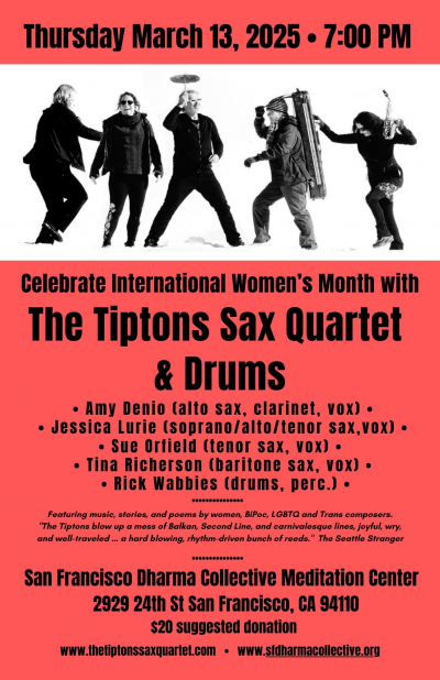 Tiptons Sax Quartet & Drums at San Francisco Dharma Collective