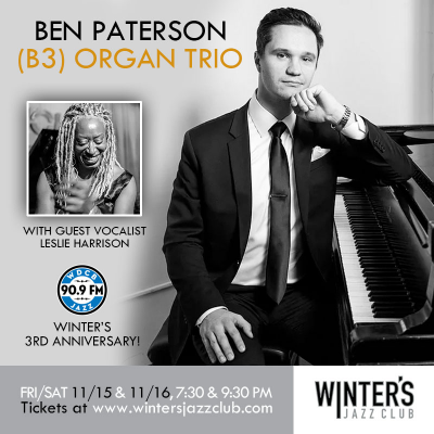 Ben Paterson + Vocalist Leslie Harrison at Winter's Jazz Club
