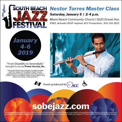 Nestor Torres Master Class at South Beach Jazz Festival at Miami Beach Community Church