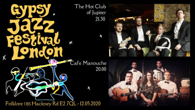 Cafe Manouche & The Hot Club Of Jupiter at The Gypsy Jazz Festival Of London at Folklore