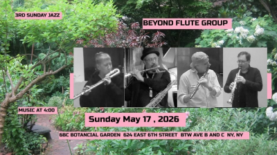 3rd Sunday Jazz -beyond Flute Group at 6bc Botanical Garden - event poster 3rd Sunday Jazz -beyond Flute Group at 6bc Botanical Garden