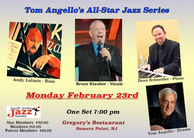 Tom Angello All-star Jazz Series at Gregory's Restaurant & Bar