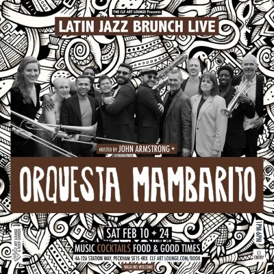 Latin Jazz Brunch Live With Orquesta Mambarito (live) + Dj John Armstrong - event poster Latin Jazz Brunch Live With Orquesta Mambarito (live) + Dj John Armstrong