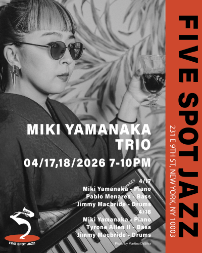 [miki Yamanaka Trio] at Five Spot Jazz