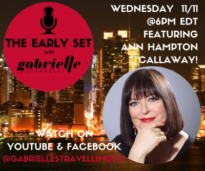 The Early Set Welcomes Ann Hampton Callaway at Facebook Live - Online - event poster The Early Set Welcomes Ann Hampton Callaway at Facebook Live - Online