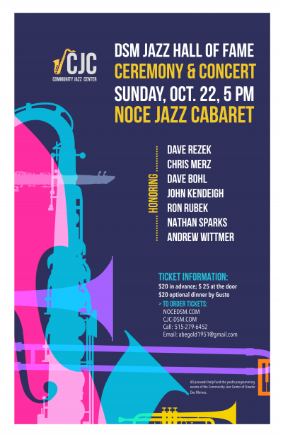 Des Moines Jazz Hall Of Fame Ceremony at Noce