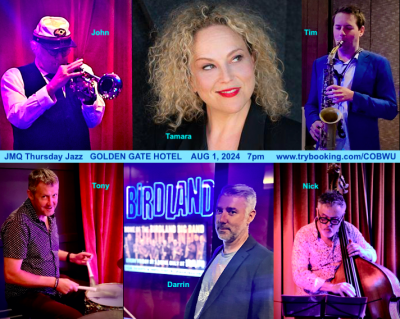 Tamara Kuldin + Tim Wilson With JMQ Jazz Ensemble at The Golden Gate Hotel