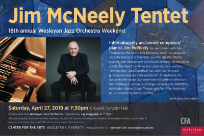 Jim Mcneely Tenet at Wesleyan Jazz Orchestra Weekend at Crowell Concert Hall Wesleyan University